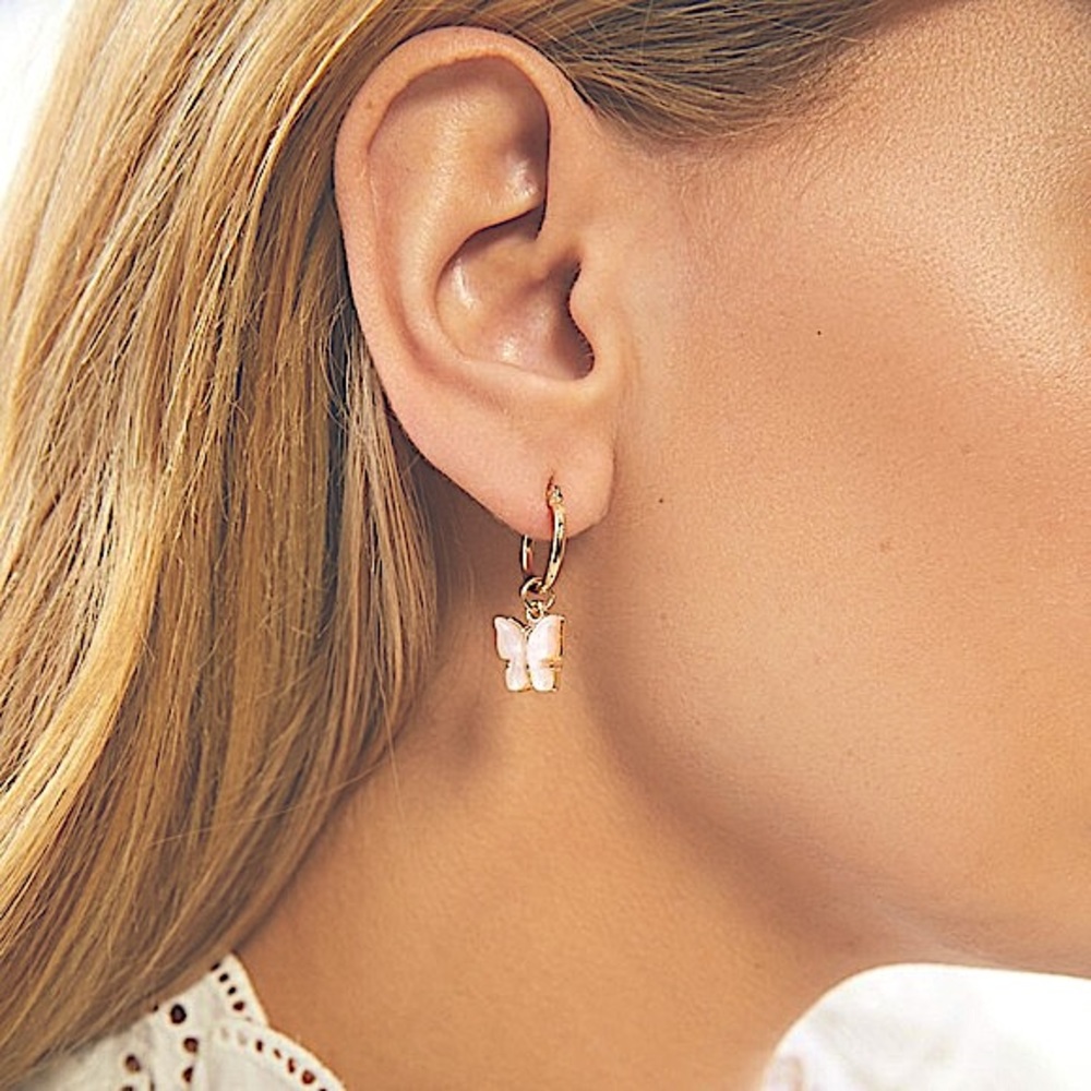 NWT UO Mini Butterfly Charm Earring - Picture 3 of 5